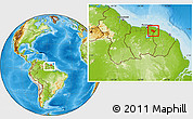 Physical Location Map of Patamacca, within the entire country