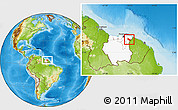 Physical Location Map of Patamacca, highlighted country