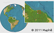 Satellite Location Map of Patamacca