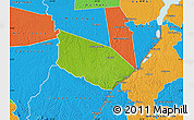 Physical Map of Patamacca, political outside
