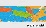 Physical Panoramic Map of Patamacca, political outside