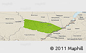 Physical Panoramic Map of Patamacca, shaded relief outside