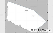 Gray Simple Map of Patamacca, single color outside