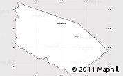 Silver Style Simple Map of Patamacca, cropped outside