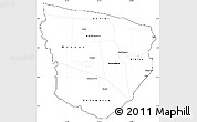 Blank Simple Map of Marowijne, cropped outside