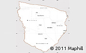 Classic Style Simple Map of Marowijne, cropped outside