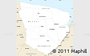 Classic Style Simple Map of Marowijne