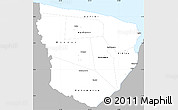 Gray Simple Map of Marowijne, single color outside