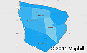 Political Shades Simple Map of Marowijne, cropped outside