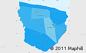 Political Shades Simple Map of Marowijne, single color outside