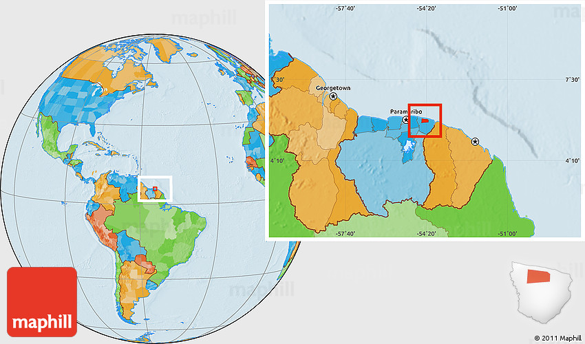 Political Location Map of Wanhatti