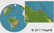 Satellite Location Map of Wanhatti