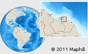 Shaded Relief Location Map of Wanhatti