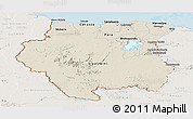 Shaded Relief Panoramic Map of Suriname, lighten, land only