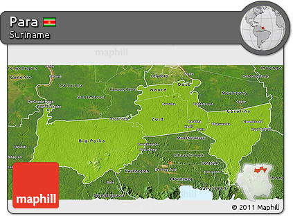 Physical 3D Map of Para, satellite outside