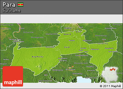 Physical 3D Map of Para, satellite outside