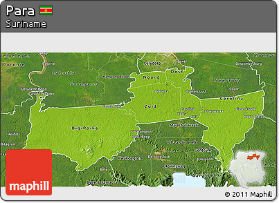 Physical 3D Map of Para, satellite outside