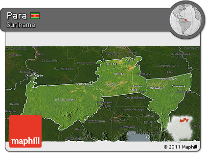 Satellite 3D Map of Para, darken