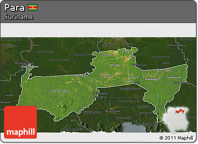 Satellite 3D Map of Para, darken