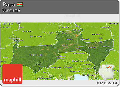 Satellite 3D Map of Para, physical outside