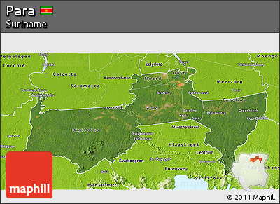 Satellite 3D Map of Para, physical outside