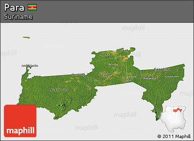 Satellite 3D Map of Para, single color outside