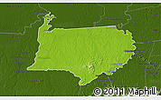 Physical 3D Map of Bigi Poika, darken