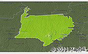 Physical 3D Map of Bigi Poika, darken, semi-desaturated