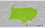 Physical 3D Map of Bigi Poika, lighten, desaturated