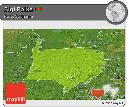 Physical 3D Map of Bigi Poika, satellite outside