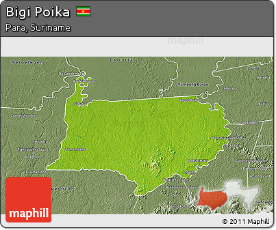 Physical 3D Map of Bigi Poika, semi-desaturated