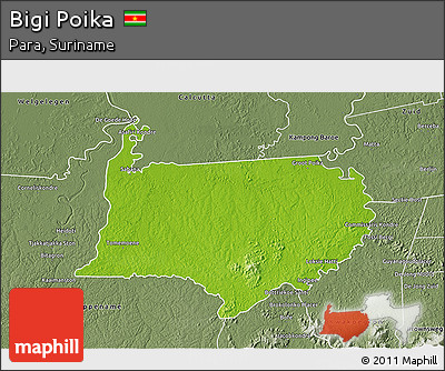 Physical 3D Map of Bigi Poika, semi-desaturated