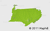 Physical 3D Map of Bigi Poika, single color outside