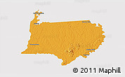 Political 3D Map of Bigi Poika, cropped outside