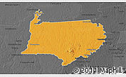 Political 3D Map of Bigi Poika, darken, desaturated