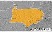 Political 3D Map of Bigi Poika, desaturated