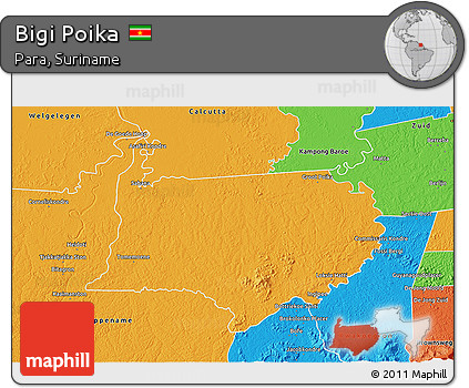 Political 3D Map of Bigi Poika