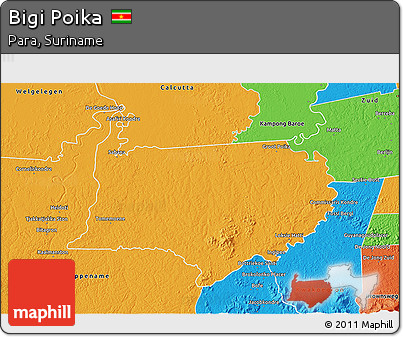 Political 3D Map of Bigi Poika