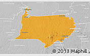 Political 3D Map of Bigi Poika, lighten, desaturated