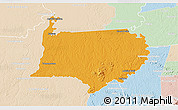 Political 3D Map of Bigi Poika, lighten