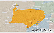 Political 3D Map of Bigi Poika, lighten, semi-desaturated