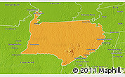 Political 3D Map of Bigi Poika, physical outside