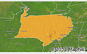 Political 3D Map of Bigi Poika, satellite outside