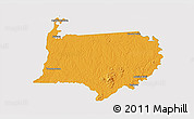 Political 3D Map of Bigi Poika, single color outside