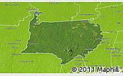 Satellite 3D Map of Bigi Poika, physical outside