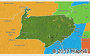 Satellite 3D Map of Bigi Poika, political outside
