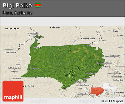 Satellite 3D Map of Bigi Poika, shaded relief outside