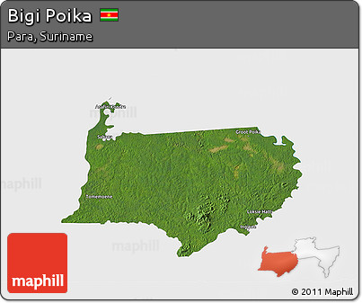 Satellite 3D Map of Bigi Poika, single color outside