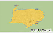 Savanna Style 3D Map of Bigi Poika, single color outside