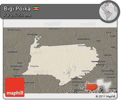 Shaded Relief 3D Map of Bigi Poika, darken